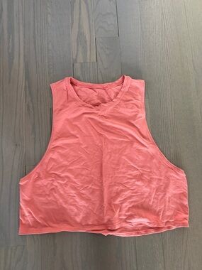 Lululemon Women's Cropped Muscle Tank Top - Coral Pink